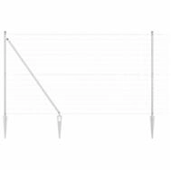 vidaXL Gartenzaun Schwei&szlig;drahtzaun mit Spikes 10 x 1,6 m (B x H), (1-St)