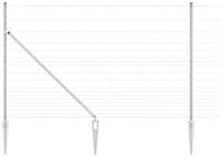 vidaXL Gartenzaun Schwei&szlig;drahtzaun mit Spikes 25 x 1,5 m (B x H), (1-St)