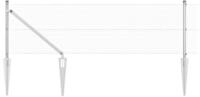 vidaXL Gartenzaun Schwei&szlig;drahtzaun mit Spikes 100 x 0,6 m (B x H), (1-St)