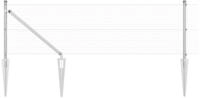 vidaXL Gartenzaun Schwei&szlig;drahtzaun mit Spikes 25 x 0,4 m (B x H), (1-St)