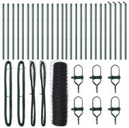 vidaXL Gartenzaun Ground Fix Geschwei&szlig;ter Drahtzaun 50 x 0,5 m (B x H), (1-St)