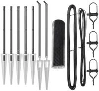 vidaXL Gartenzaun Schwei&szlig;drahtzaun mit Spikes 10 x 1 m (B x H), (1-St)