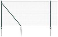 vidaXL Gartenzaun Schwei&szlig;drahtzaun mit Spikes 10 x 1,4 m (B x H), (1-St)
