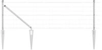 vidaXL Gartenzaun Schwei&szlig;drahtzaun mit Spikes 25 x 0,6 m (B x H), (1-St)