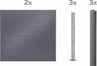Alberts Dichtzaun Palitio, Profilh&ouml;he 150 mm, Aluminium, verschiedene Dekore...