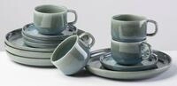Gipfelst&uuml;ck Kaffeeservice Tiefer See (12-tlg), 4 Personen, Steinzeug, Scandi-Style,