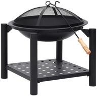vidaXL Feuerstelle Feuerschale mit Sch&uuml;rhaken 54x54x55 cm Stahl