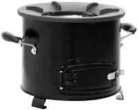 vidaXL Feuerstelle Camping-Ofen Schwarz 36x26x22,5 cm Metall