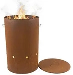 relaxdays Feuerkorb Feuertonne Cortenstahl, L braun &Oslash; 38.5 cm x 38.5 cm x 38.5 cm x