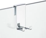 Avenarius Handtuchhaken Halter an Glasdusche mit 2 Haken, Badezimmer, Rasierer,