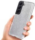 ONEFLOW Handyh&uuml;lle f&uuml;r Samsung Galaxy S22 Glitzer H&uuml;lle Glitter Case Silber...