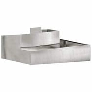 vidaXL Blumentopf Garten-Pflanzgef&auml;&szlig; Silber 100 x 100 x 50 cm Edelstahl (1 St)