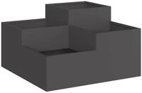 vidaXL Blumentopf Gartenblumentopf Schwarz 100 x 100 x 48 cm Stahl (1 St)