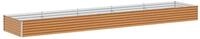 vidaXL Hochbeet Hochbeet Hellbraun 485 x 100 x 36 cm Verzinkter Stahl (1 St)