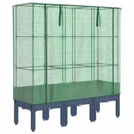 vidaXL Hochbeet Hochbeet mit Gew&auml;chshaus-Aufsatz Rattan-Optik 120x40x140 cm (1...