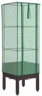 vidaXL Hochbeet Hochbeet mit Gew&auml;chshaus-Aufsatz Rattan-Optik 40x40x140 cm (1...