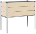 vidaXL Blumentopf Pflanzk&uuml;bel Elfenbein 100 x 45 x 90 cm Verzinkter Stahl (1...