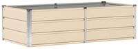 vidaXL Blumentopf Pflanzk&uuml;bel Elfenbein 160 x 80 x 45 cm Stahl (1 St)