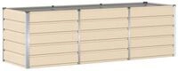 vidaXL Blumentopf Pflanzk&uuml;bel Elfenbein 240 x 80 x 75 cm Stahl (1 St)