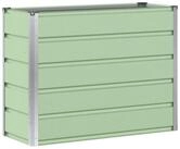 vidaXL Blumentopf Pflanzk&uuml;bel Gr&uuml;n 100 x 40 x 75 cm Stahl (1 St)