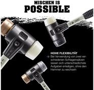 Gummihammer HALDER SIMPLEX Schonhammer &Oslash; 40 mm TPE-mid grau / Superplastik mit