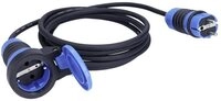 as - Schwabe Strom Verl&auml;ngerungskabel 16 A Schwarz/Blau 10 m H07RN-F 3X 2,5...