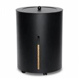 MS Beschl&auml;ge Kaminholzkorb Pellets-Rollcontainer Schwarz &Oslash; 39cm Pellettonne,