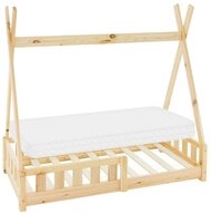 ML-DESIGN Spielbett Hausbett Tipi Zeltbett inkl. Lattenrost Bodenbett Kinder