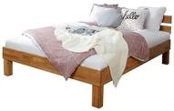Ticaa Bettgestell Eiche Bett "Luis" massiv Einzelbett Futonbett