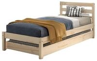 Vipack Massivholzbett Pino, universell einsetzbar, gradliniges Design, Made in Europe