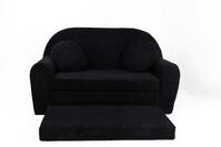 FORTISLINE Kindersofa Kindersofa Rosalia Ausklappbares Sofa aus Cord mit