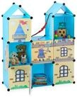 relaxdays Kinderregal Steckregal Kinderzimmer als Ritterburg, 81-tlg.