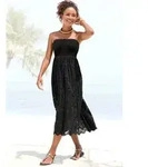 LASCANA 2-in-1-Kleid aus gebl&uuml;mter Spitze, Sommerkleid oder Maxirock, elastisch