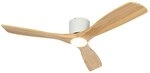 Qazqa Deckenventilator Jerri, (nicht austauschbare) LED, Naturel, Modern, Stahl,