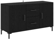 vidaXL Sideboard Sideboard Schwarz Eichen-Optik 100 x 36 x 60 cm Holzwerkstoff (1 St)