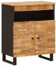 vidaXL Seitenschrank Seitenschrank mit T&uuml;r Braun 60 x 33,5 x 75 cm Massivholz...