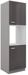 K&uuml;chen-Preisbombe Hochschrank 60 cm K&uuml;che Bianca Grey Grau Hochglanz K&uuml;chenzeile