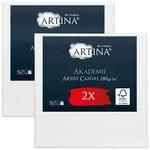 Artina Keilrahmen Keilrahmen Leinwand Akademie, 70x70cm, 2er Set, 100% Baumwolle