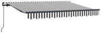 vidaXL Markise Einziehbare Markise Anthrazit 350 x 200 cm Stoff (1-St)