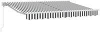 vidaXL Markise Markisenrahmen Anthrazit und Wei&szlig; 350 x 200 cm (1-St)