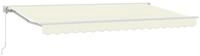 vidaXL Markise Markisenrahmen Creme 400 x 200 cm Polyester mit PU-Beschichtung (1-St)