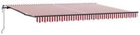 vidaXL Markise Ausziehbare Markise Rot und Wei&szlig; 450 x 300 cm (1-St)