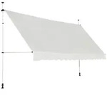COSTWAY Klemmmarkise 395cm breit, h&ouml;henverstellbar 200-300cm, Beige beige 395 cm