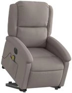 vidaXL Sessel Elektrischer Massagesessel mit Aufstehhilfe Taupe Stoff (1-St)