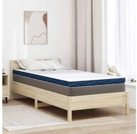 Matratzenauflage vidaXL, Matratzenauflage Wei&szlig; 90 x 190 cm Jacquard Stoff