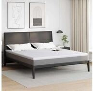 Matratzenauflage vidaXL, Matratzenauflage Wei&szlig; 200 x 200 cm Jacquard Stoff