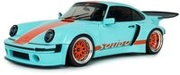 Solido Modellauto Porsche 911 KS-R Khyzyl Saleem 2026 hellblau orange, Ma&szlig;stab 1:18
