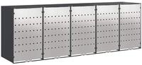 vidaXL M&uuml;lltonnenbox Wagenm&uuml;llbeh&auml;lter f&uuml;r 5 Beh&auml;lter 340 x 77,5 x 115,5 cm