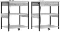 vidaXL Nachttisch Nachttisch 2 pcs Graues Sonoma 41 x 31 x 51 cm Holzwerkstoff...