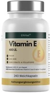 Vitamin E Softkapseln, hochdosiert 400 I.E., reines D-Alpha-Tocopherol Softkapseln,